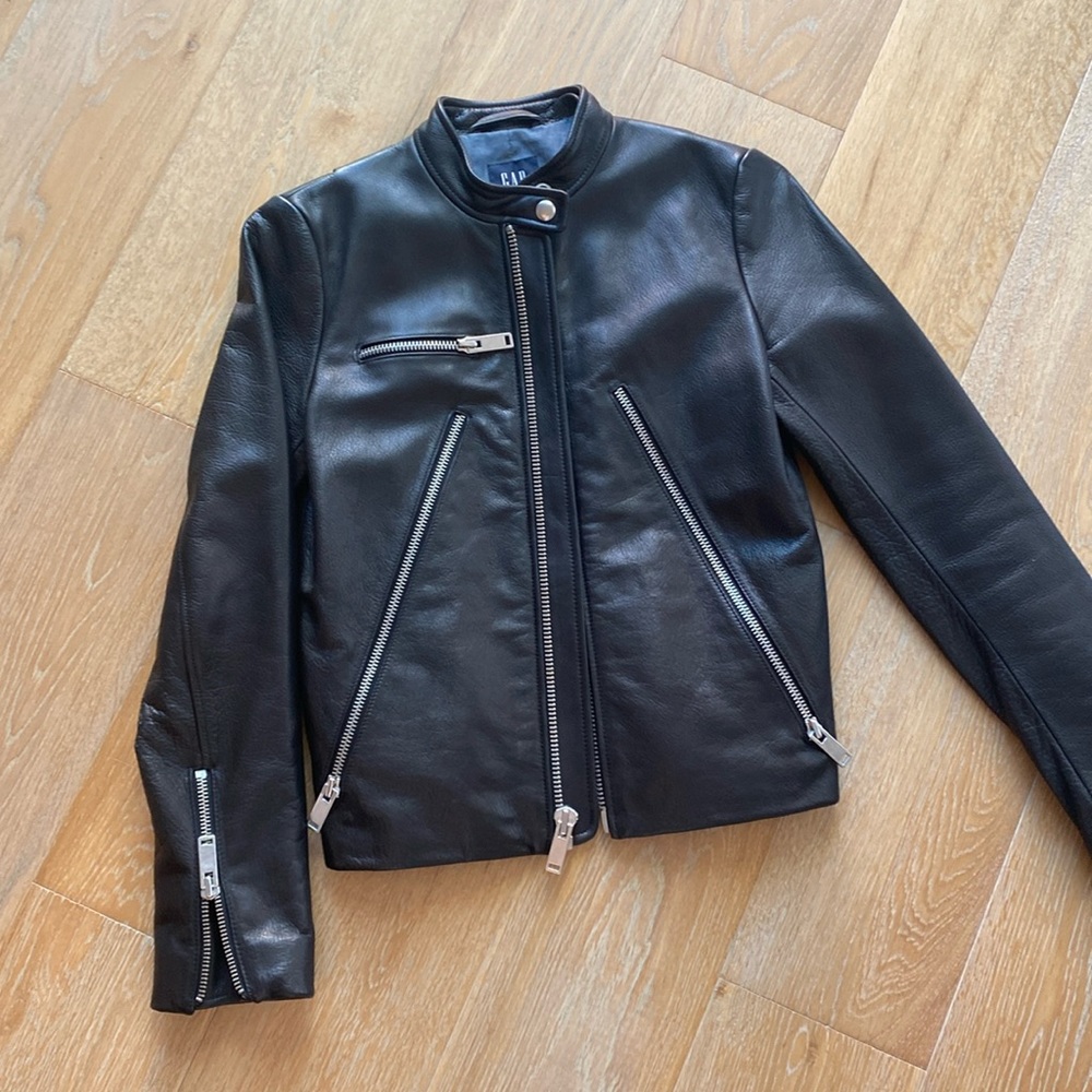 GAP Black Leather Jacket